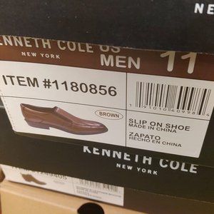 New Kenneth Cole Mens Brown Leather 